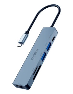 Coolbox MINIDOCK C61 USB-C PD 2USB-A SD MSD HDMI4K