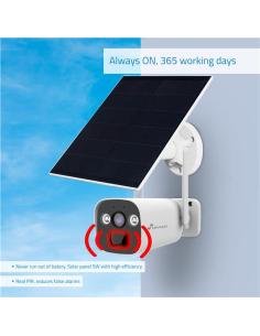 CAMARA VIGILANCIA NIVIAN EXTERIOR BULLET SOLAR 4G / 2K / DIA-NOCTURNA / MICROFONO - ALTAVOZ / DETECCION PRESENCIA / MICROSD HAST