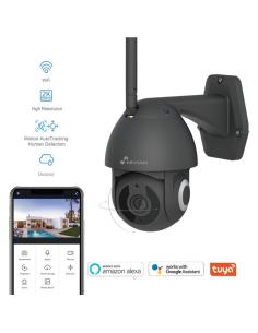 CAMARA VIGILANCIA NIVIAN EXTERIOR/ INTERIOR MOTORIZADA WIFI NEGRA / COMPATIBLE ONVIF / 2K / DIA-NOCTURNA / MICROFONO - ALTAVOZ /