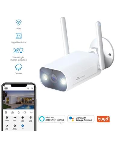 CAMARA VIGILANCIA NIVIAN EXTERIOR WIFI / COMPATIBLE ONVIF / 2K / DIA-NOCTURNA / MICROFONO - ALTAVOZ / MICROSD HASTA 128GB / DOS 