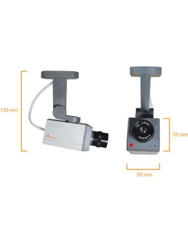 CAMARA FALSA SEGURIDAD DUMMY SIMULADA NIVIAN / PILAS 3XAA / SOPORTE INCLUIDO / LED ROJO PARPADEANTE / CS705