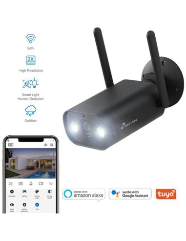 CAMARA VIGILANCIA NIVIAN EXTERIOR WIFI / 2K / DIA-NOCTURNA / MICROFONO - ALTAVOZ / DETECCION PRESENCIA / MICROSD HASTA 128GB / N