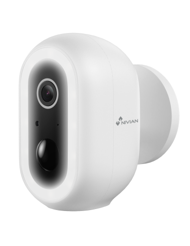 CAMARA VIGILANCIA NIVIAN EXTERIOR WIFI A BATERIA / 2K / DIA-NOCTURNA / MICROFONO - ALTAVOZ / MICROSD HASTA 256GB / 5200 mAh / IP