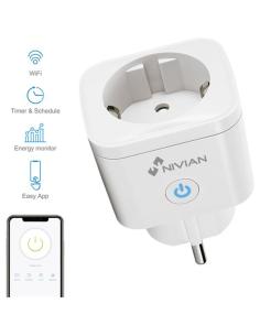 ENCHUFE MINI WIFI SMART PLUG INTELIGENTE NIVIAN / WIFI / 16 Amp / NVS-SOCKETF-W2