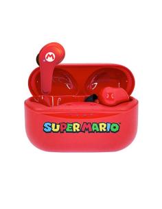 AURICULARES C/MICROFONO TWS EARPODS SUPER MARIO ROJO / BLUETOOTH 5.0 /