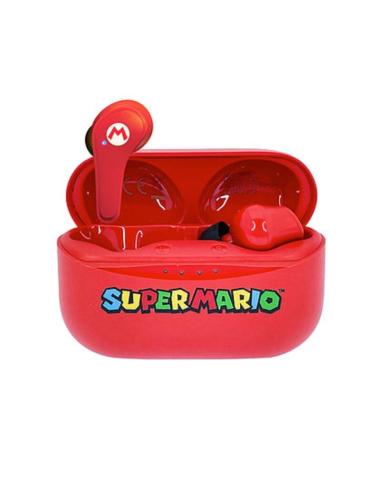 AURICULARES C/MICROFONO TWS EARPODS SUPER MARIO ROJO / BLUETOOTH 5.0 /
