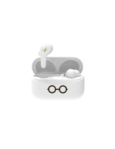 AURICULARES C/MICROFONO TWS EARPODS GAFAS Y RAYO HARRY POTTER BLANCO / BLUETOOTH 5.0 /