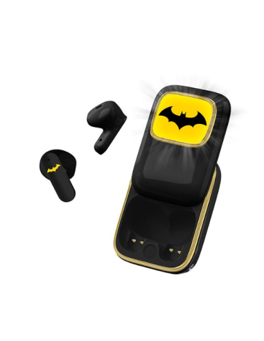 AURICULARES C/MICROFONO TWS SLIDE EARPODS DC LOGO BATMAN DARK KNIGHT NEGRO / BLUETOOTH 5.3 /