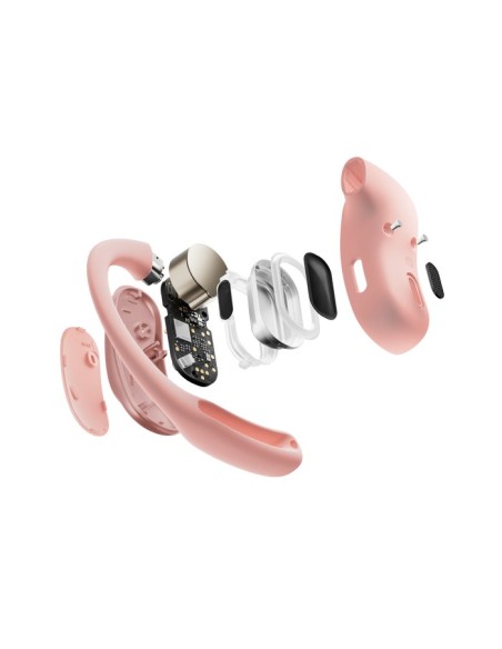 AURICULAR SHOKZ OPENFIT AIR PINK   TWS OPEN-EAR   HASTA 28 HORAS DE AUTONOMIA   LIGEROS   GANCHO DE OREJA FLEXIBLE   AUDIO POTEN