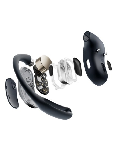 AURICULAR SHOKZ OPENFIT AIR BLACK   TWS OPEN-EAR   HASTA 28 HORAS DE AUTONOMIA   LIGEROS   GANCHO DE OREJA FLEXIBLE   AUDIO POTE