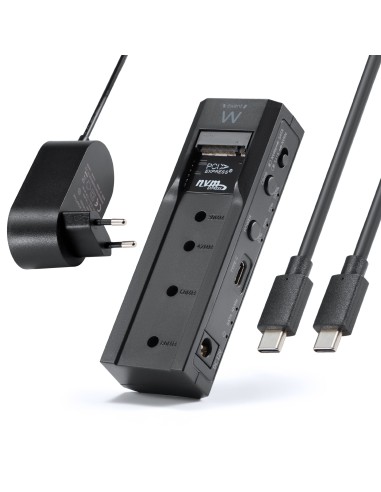 EWENT EW7065 Clonador Dual bay HDD NVMe M2 SSD