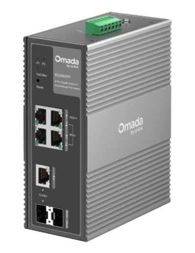 SWITCH OMADA IES208G 8-PORT GIGABIT 6-PORT POE+ AND 2-PORT POE++