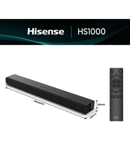 BARRA DE SONIDO HISENSE HS1000 HDMI BLUETOOTH 20W