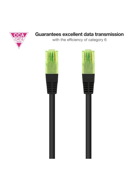 Nanocable Cable RJ45 Cat.6 UTP CCA 1 m.Negro