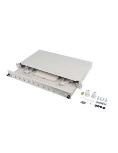 PATCH PANEL LANBERG 1U 19" FIBRA OPTICA 12 PTS SC SIMPLEX O 12 LC DUPLEX GR+ACC