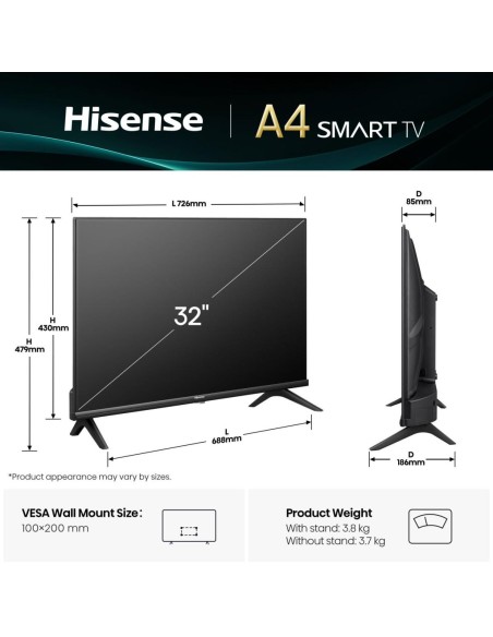 Hisense 32A4Q TV 32" HD STV DOLBY DTS