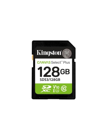 KINGSTON TARJETA SD 128GB SDXC CANVAS SELECT PLUS GEN 3
