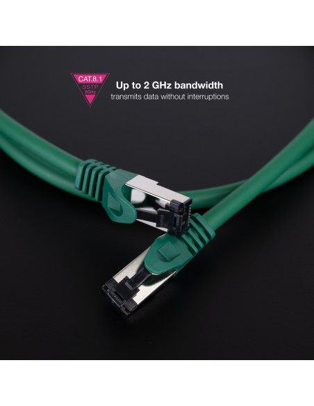 Nanocable Cable red Cat. 8.1 2GHZ SSTP Verde 2m