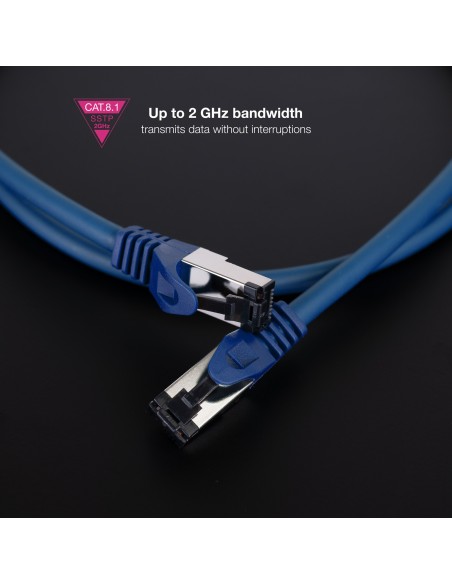 Nanocable Cable red Cat. 8.1 2GHZ SSTP Azul 2m