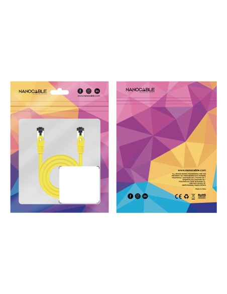 Nanocable Cable red Cat. 8.1 2GHZ SSTP Amarillo 1m