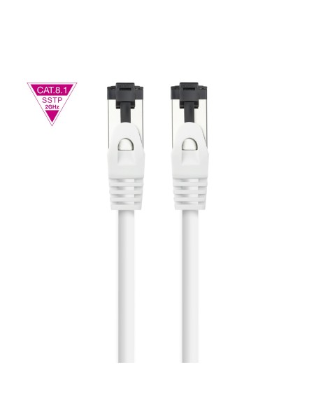 Nanocable Cable red Cat. 8.1 2GHZ SSTP Blanco 1m