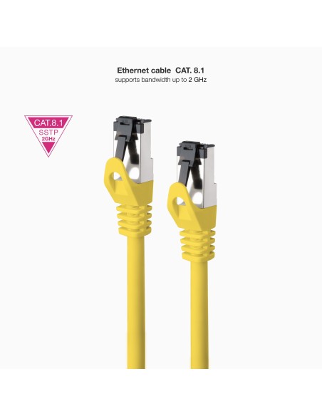 Nanocable Cable red Cat. 8.1 2GHZ SSTP Amari. 25cm