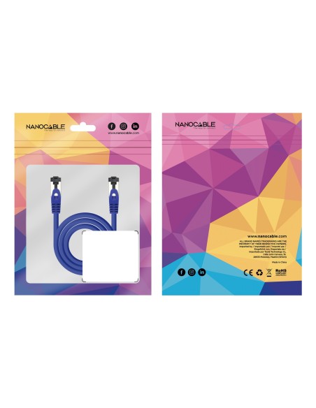 Nanocable Cable red Cat. 8.1 2GHZ SSTP Azul 1m