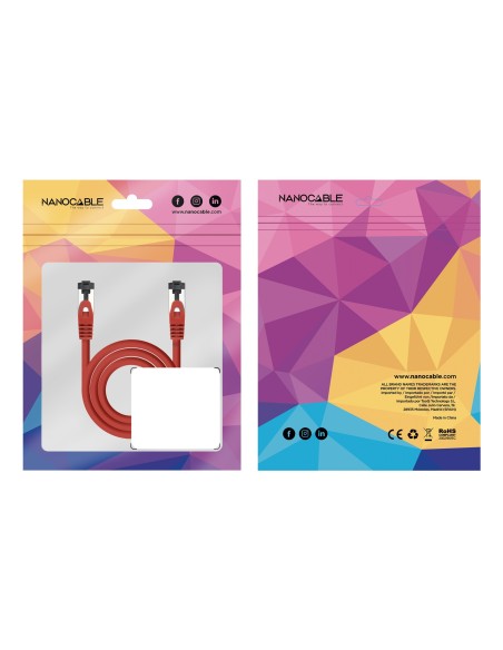 Nanocable Cable red Cat. 8.1 2GHZ SSTP Rojo 0,5m