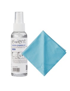 EWENT KIT DE LIMPIEZA DE PANTALLAS 100ML CONPAÃ?O MICROFIBRA 20X20CM