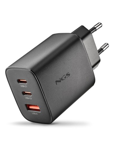 NGS CARGADOR GAN ULTRARAPIDO 65W USB-C+ USB-A