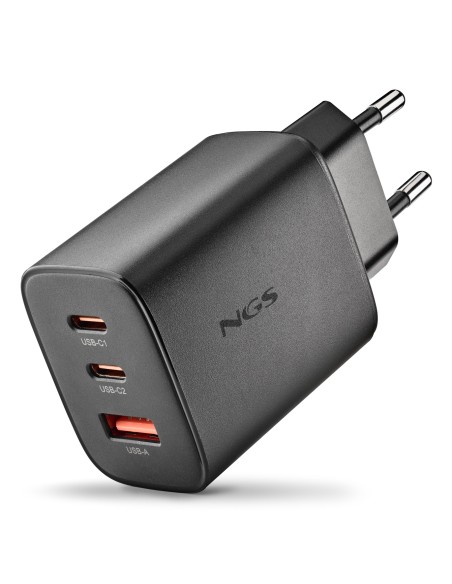 NGS CARGADOR GAN ULTRARAPIDO 65W USB-C+ USB-A