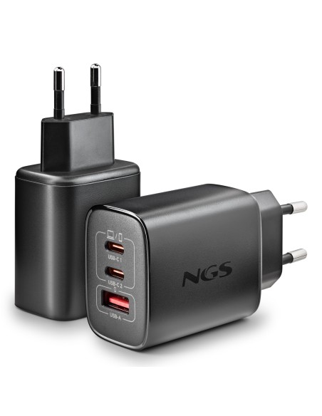 NGS CARGADOR GAN ULTRARAPIDO 65W USB-C+ USB-A