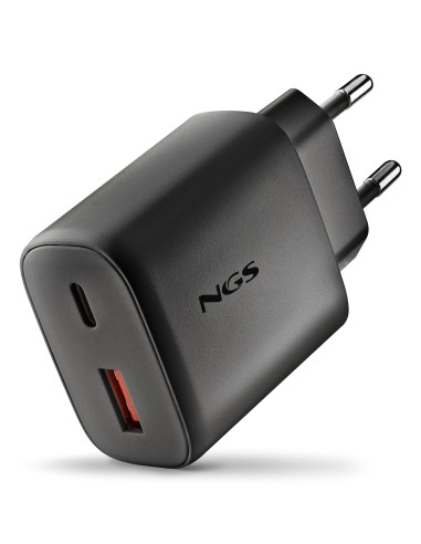 NGS CARGADOR GAN ULTRARAPIDO 45W USB-C+ USB-A
