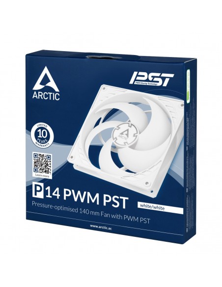 ARCTIC VENTILADOR P14 PWM PST 14CM BLANCO