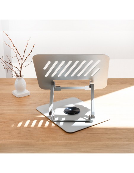 SOPORTE TOOQ PLEGABLE 360Â° DISPOSITIVOS 11-17â?, PLATA