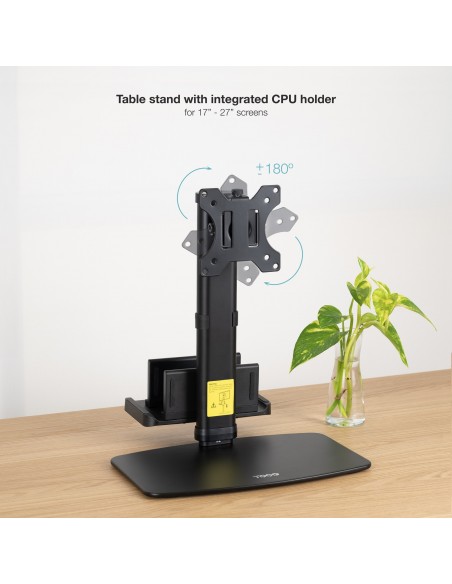 SOPORTE TOOQ MESA PANT.GIRA INCLI+MINI CPU,17-27â?, NEGRO