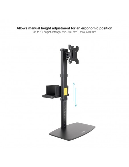 SOPORTE TOOQ MESA PANT.GIRA INCLI+MINI CPU,17-27â?, NEGRO