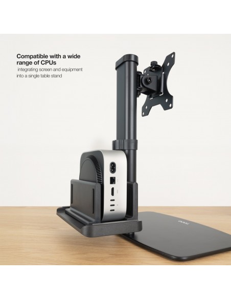 SOPORTE TOOQ MESA PANT.GIRA INCLI+MINI CPU,17-27â?, NEGRO