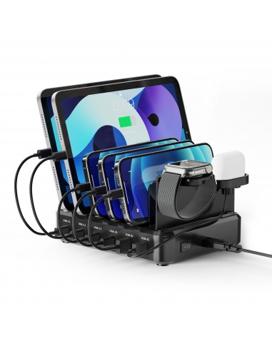 EWENT estación de carga 6 USB 130w Reloj-Auric