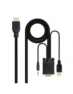 Nanocable Conversor VGA+Audio a HDMI M-M 1,8 m