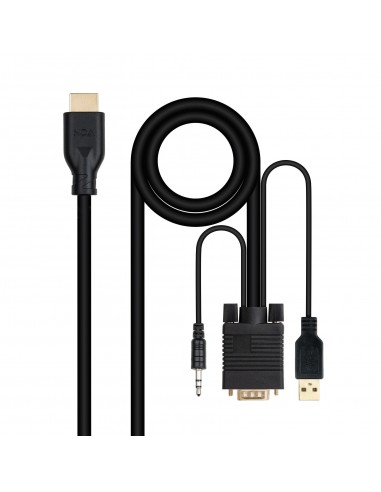 Nanocable Conversor VGA+Audio a HDMI M-M 1,8 m