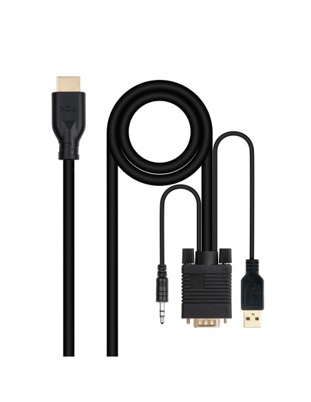 Nanocable Conversor VGA+Audio a HDMI M-M 1,8 m
