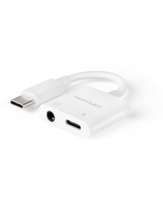 Nanocable Adaptador USB-C a Jack+USB-C H PD 60W
