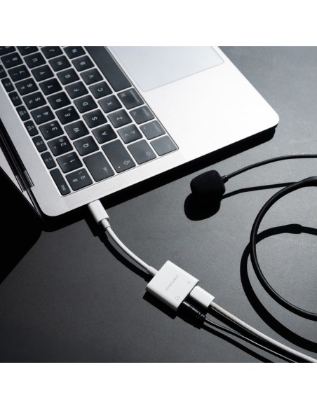 Nanocable Adaptador USB-C a Jack+USB-C H PD 60W