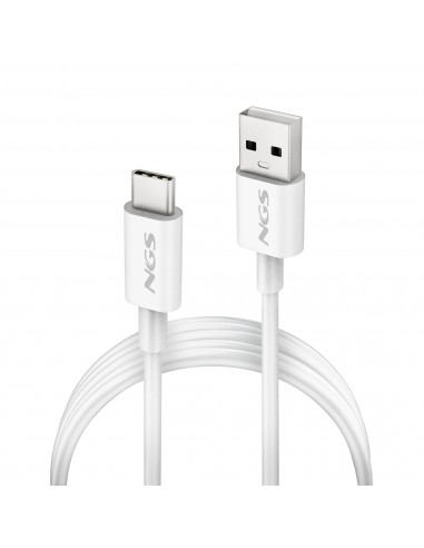 NGS CABLE CARGA RAPIDA USB-A A USB-C 1M BLANCO