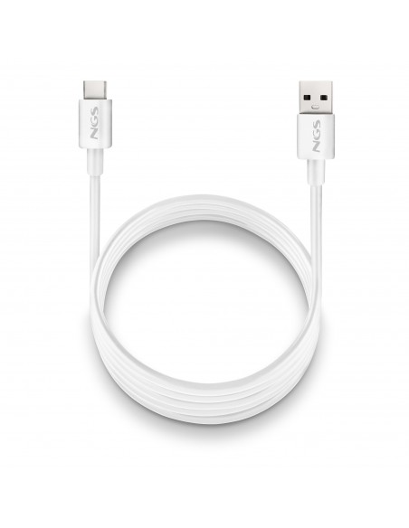 NGS CABLE CARGA RAPIDA USB-A A USB-C 1M BLANCO