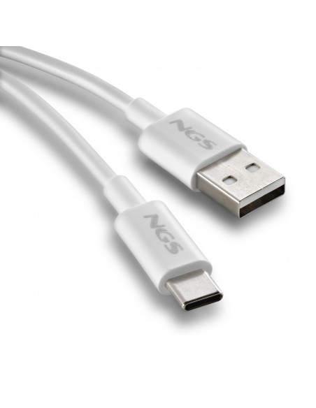 NGS CABLE CARGA RAPIDA USB-A A USB-C 1M BLANCO