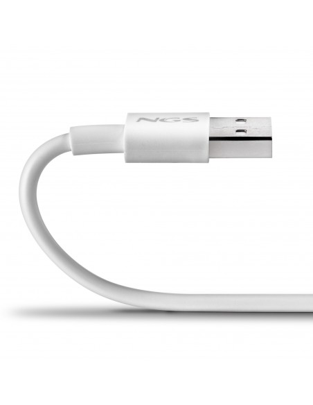 NGS CABLE CARGA RAPIDA USB-A A USB-C 1M BLANCO