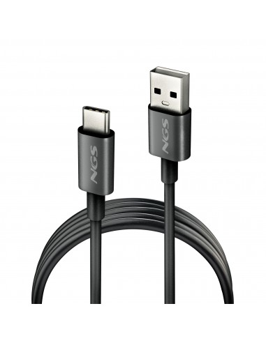 NGS CABLE CARGA RAPIDA USB-A A USB-C 1M NEGRO