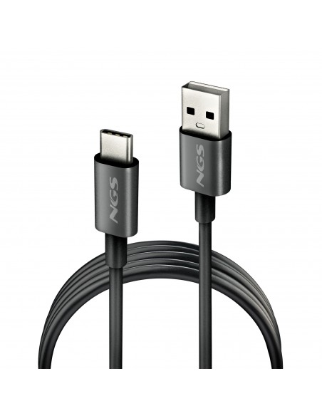 NGS CABLE CARGA RAPIDA USB-A A USB-C 1M NEGRO